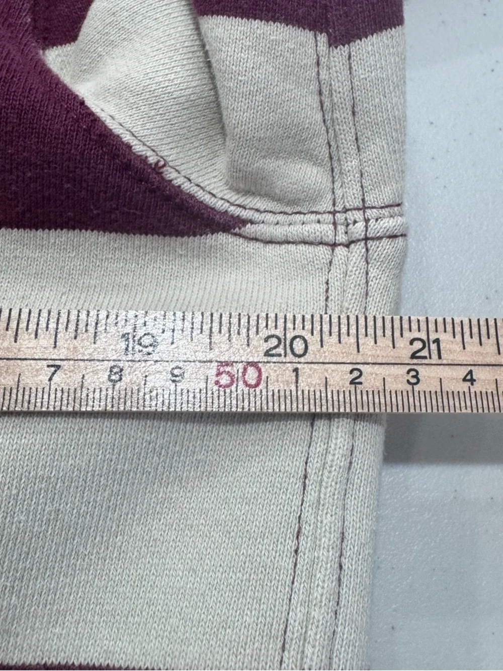 J.Crew Men Heritage Fleece Striped Rugby Pullover Sweater‎ Size Small